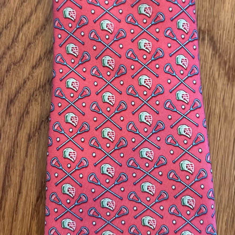 Pink Lacrosse Patterned Tie